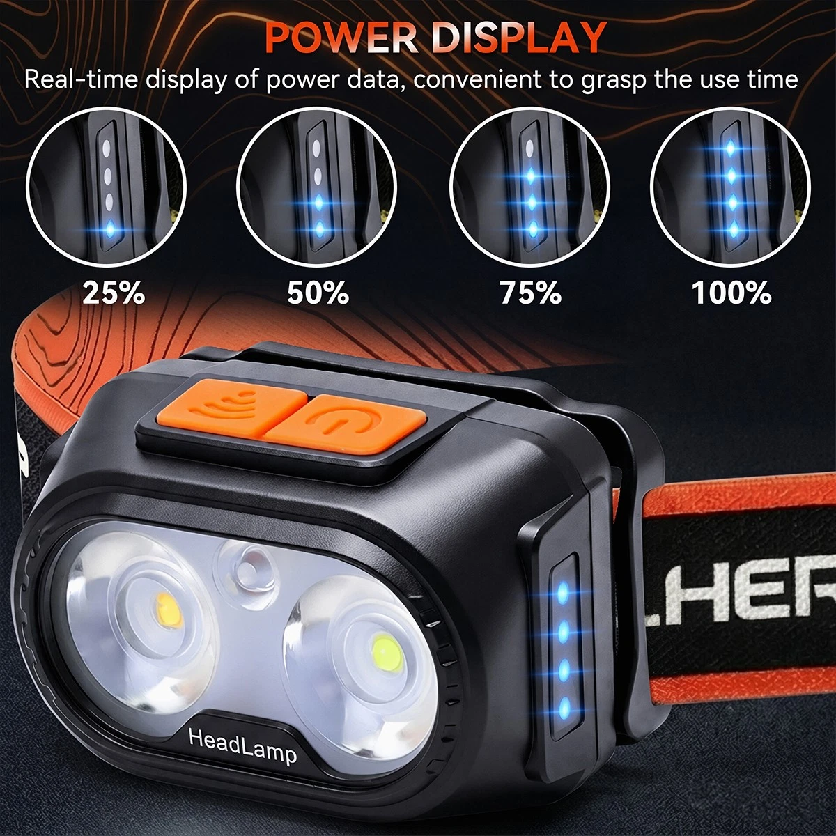 Headlamp Rechargeable Super Bright LED Head Light Forehead Flashlight Fr Outdoor, view 2
