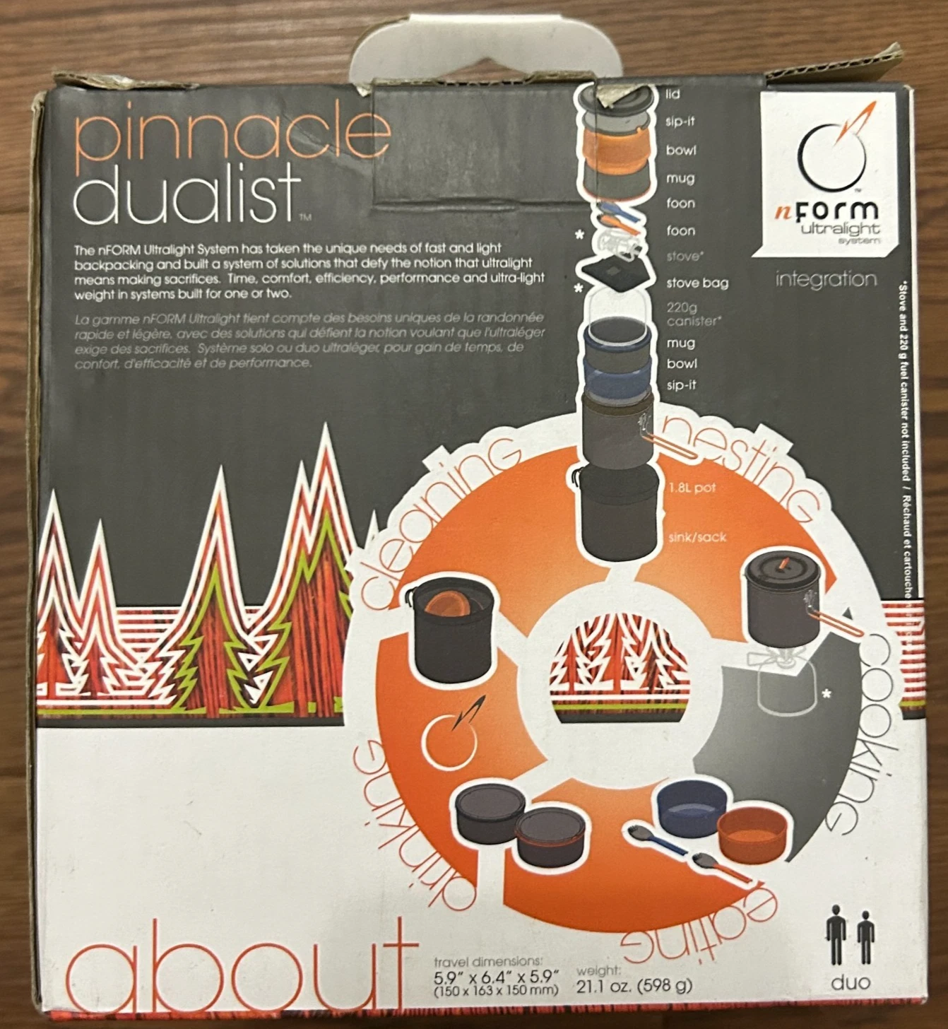 GSI Outdoors Pinnacle Dualist Cooking + Eating Set for 2 People | New in Box, view 2