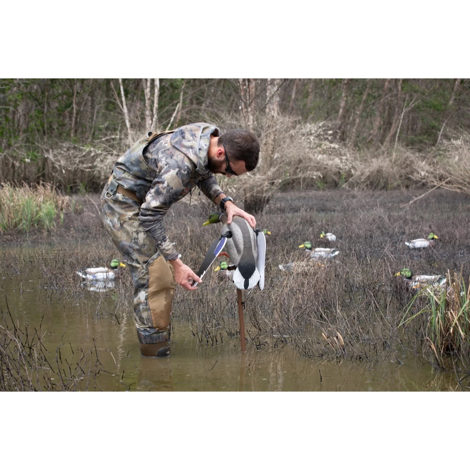 Higdon Outdoors Flasher PRO Drake Spinning Wing Duck Decoy, view 2